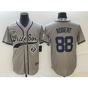 MLB White Sox 88 Luis Robert Grey Baseball Nike Cool Base Men Jersey