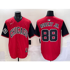 MLB White Sox 88 Luis Robert Jr. Red Black 2025 City Connect Nike Cool Base Men Jersey