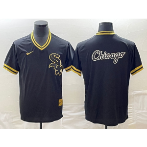 MLB White Sox Blank Black Baseball Logo Nike Throwback Men Jersey MLB White Sox Blank Black Baseball Logo Nike Throwback Men Jersey