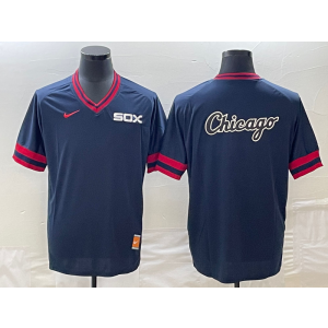 MLB White Sox Blank Blue Baseball Logo Nike Throwback Men Jersey MLB White Sox Blank Blue Baseball Logo Nike Throwback Men Jersey