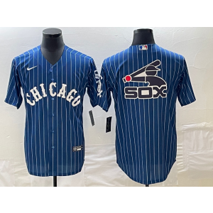 MLB White Sox Blank Navy Baseball Logo Nike Cool Base Men Jersey MLB White Sox Blank Navy Baseball Logo Nike Cool Base Men Jersey