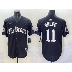 MLB Yankees 11 Anthony Volpe New Black Nike Cool Base Men Jersey MLB Yankees 11 Anthony Volpe New Black Nike Cool Base Men Jersey