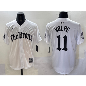 MLB Yankees 11 Anthony Volpe New White Nike Cool Base Men Jersey MLB Yankees 11 Anthony Volpe New White Nike Cool Base Men Jersey