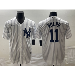 MLB Yankees 11 Anthony Volpe White Nike Cool Base Men Jerseys MLB Yankees 11 Anthony Volpe White Nike Cool Base Men Jerseys