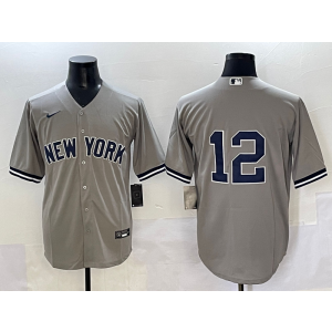 MLB Yankees 12 Wade Boggs Grey Nike Cool Base Men Jersey MLB Yankees 12 Wade Boggs Grey Nike Cool Base Men Jersey