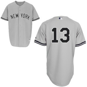 MLB Yankees 13 Alex Rodriguez Grey Cool Base Men Jersey MLB Yankees 13 Alex Rodriguez Grey Cool Base Men Jersey