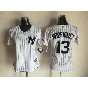 MLB Yankees 13 Alex Rodriguez White Cool Base Women Jersey MLB Yankees 13 Alex Rodriguez White Cool Base Women Jersey