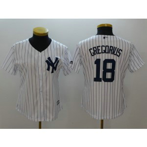 MLB Yankees 18 Didi Gregorius White Cool Base Women Jersey MLB Yankees 18 Didi Gregorius White Cool Base Women Jersey