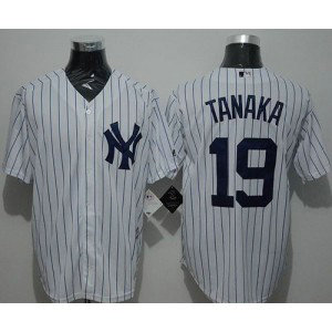MLB Yankees 19 Masahiro Tanaka White Strip New Cool Base Men Jersey MLB Yankees 19 Masahiro Tanaka White Strip New Cool Base Men Jersey