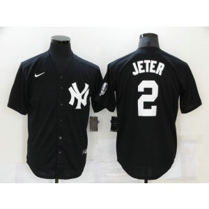 MLB Yankees 2 Derek Jeter Black 2020 Nike Cool Base Men Jersey MLB Yankees 2 Derek Jeter Black 2020 Nike Cool Base Men Jersey
