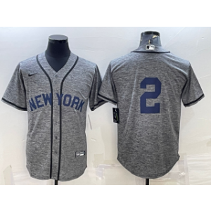 MLB Yankees 2 Derek Jeter Gray Nike Cool Base Men Jersey MLB Yankees 2 Derek Jeter Gray Nike Cool Base Men Jersey