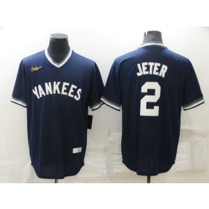 MLB Yankees 2 Derek Jeter Navy Nike Throwback Men Jersey MLB Yankees 2 Derek Jeter Navy Nike Throwback Men Jersey