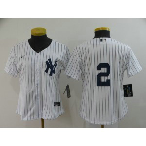 MLB Yankees 2 Derek Jeter White 2020 Nike Cool Base Women Jersey MLB Yankees 2 Derek Jeter White 2020 Nike Cool Base Women Jersey