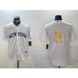 MLB Yankees 2 Derek Jeter White Gold Nike Cool Base Men Jersey MLB Yankees 2 Derek Jeter White Gold Nike Cool Base Men Jersey