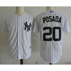 MLB Yankees 20 Jorge Posada White Mens Cool Base Men Jersey MLB Yankees 20 Jorge Posada White Mens Cool Base Men Jersey