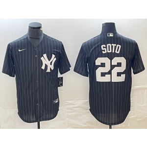 MLB Yankees 22 Soto Black Nike Cool Base Men Jersey MLB Yankees 22 Soto Black Nike Cool Base Men Jersey