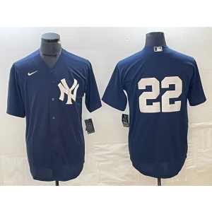 MLB Yankees 22 Soto Blue Nike Cool Base Men Jersey MLB Yankees 22 Soto Blue Nike Cool Base Men Jersey