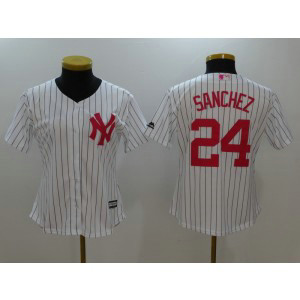 MLB Yankees 24 Gary Sanchez White 2017 Mother's Day Cool Base Women Jersey MLB Yankees 24 Gary Sanchez White 2017 Mother's Day Cool Base Women Jersey