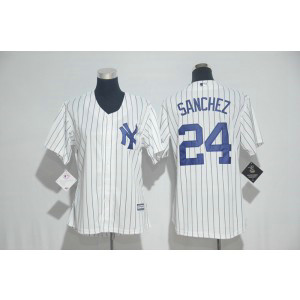 MLB Yankees 24 Gary Sanchez White Cool Base Women Jersey MLB Yankees 24 Gary Sanchez White Cool Base Women Jersey