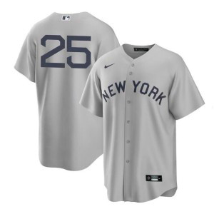 MLB Yankees 25 Gleyber Torres 2021 Grey Field Of Dreams Cool Base Men Jersey MLB Yankees 25 Gleyber Torres 2021 Grey Field Of Dreams Cool Base Men Jersey