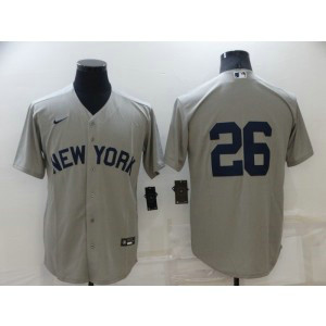 MLB Yankees 26 DJ LeMahieu 2021 Grey Field Of Dreams Cool Base Men Jersey MLB Yankees 26 DJ LeMahieu 2021 Grey Field Of Dreams Cool Base Men Jersey
