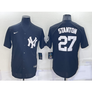 MLB Yankees 27 Giancarlo Stanton Navy Nike Cool Base Men Jersey MLB Yankees 27 Giancarlo Stanton Navy Nike Cool Base Men Jersey