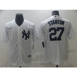 MLB Yankees 27 Giancarlo Stanton White Nike Cool Base Men Jersey MLB Yankees 27 Giancarlo Stanton White Nike Cool Base Men Jersey