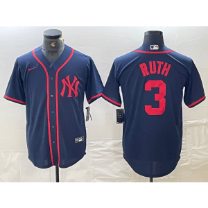 MLB Yankees 3 Babe Ruth Navy Nike Cool Base Men Jersey MLB Yankees 3 Babe Ruth Navy Nike Cool Base Men Jersey