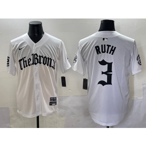 MLB Yankees 3 Babe Ruth New White Nike Cool Base Men Jersey MLB Yankees 3 Babe Ruth New White Nike Cool Base Men Jersey