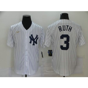 MLB Yankees 3 Babe Ruth White 2020 New Nike Cool Base Men Jersey MLB Yankees 3 Babe Ruth White 2020 New Nike Cool Base Men Jersey