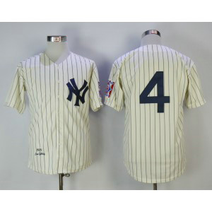 MLB Yankees 4 Lou Gehrig Cream 1939 Mitchell & Ness Men Jersey MLB Yankees 4 Lou Gehrig Cream 1939 Mitchell & Ness Men Jersey