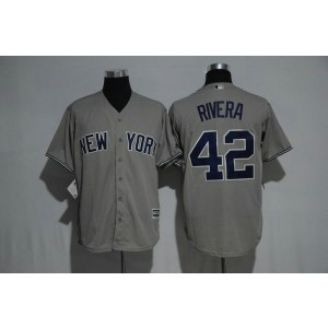 MLB Yankees 42 Mariano Rivera Grey Cool Base Men Jerseys MLB Yankees 42 Mariano Rivera Grey Cool Base Men Jerseys