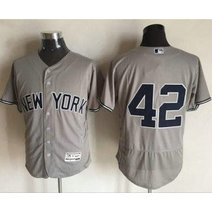 MLB Yankees 42 Mariano Rivera Grey Flexbase Men Jersey MLB Yankees 42 Mariano Rivera Grey Flexbase Men Jersey