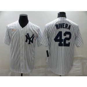 MLB Yankees 42 Mariano Rivera White Gold Nike Cool Base Men Jersey MLB Yankees 42 Mariano Rivera White Gold Nike Cool Base Men Jersey