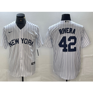 MLB Yankees 42 Mariano Rivera White Nike Cool Base Men Jersey MLB Yankees 42 Mariano Rivera White Nike Cool Base Men Jersey