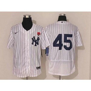 MLB Yankees 45 Gerrit Cole 2021 White Nike Flexbase Men Jersey MLB Yankees 45 Gerrit Cole 2021 White Nike Flexbase Men Jersey
