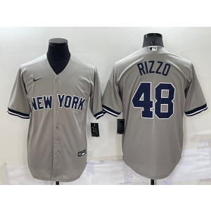 MLB Yankees 48 Anthony Rizzo Grey Nike Cool Base Men Jerseys MLB Yankees 48 Anthony Rizzo Grey Nike Cool Base Men Jerseys