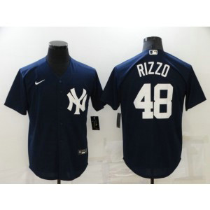 MLB Yankees 48 Anthony Rizzo Navy Throwback Men Jersey MLB Yankees 48 Anthony Rizzo Navy Throwback Men Jersey