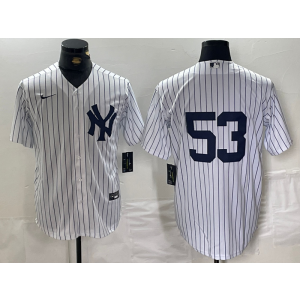 MLB Yankees 53 White Nike Cool Base Men Jersey MLB Yankees 53 White Nike Cool Base Men Jersey