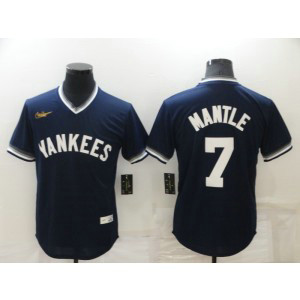 MLB Yankees 7 Mickey Mantle Navy Nike Cooperstown Throwback Men Jersey MLB Yankees 7 Mickey Mantle Navy Nike Cooperstown Throwback Men Jersey
