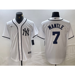 MLB Yankees 7 Mickey Mantle White Nike Cool Base Men Jersey MLB Yankees 7 Mickey Mantle White Nike Cool Base Men Jersey