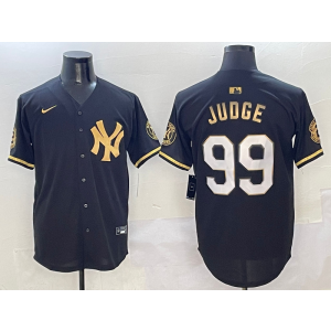 MLB Yankees 99 Aaron Judge Black Gold Nike Cool Base Men Jersey MLB Yankees 99 Aaron Judge Black Gold Nike Cool Base Men Jersey