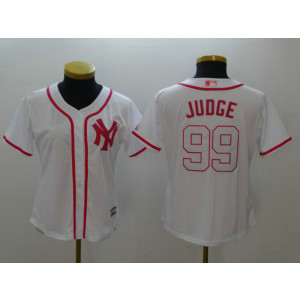 MLB Yankees 99 Aaron Judge White Pink Cool Base Women Jersey MLB Yankees 99 Aaron Judge White Pink Cool Base Women Jersey