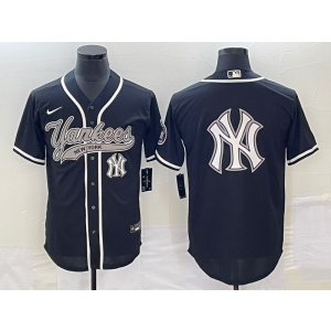 MLB Yankees Blank Black Baseball Logo Nike Men Jersey MLB Yankees Blank Black Baseball Logo Nike Men Jersey