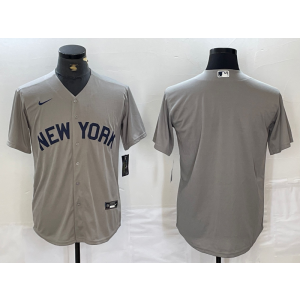 MLB Yankees Blank Grey Nike Cool Base Men Jersey MLB Yankees Blank Grey Nike Cool Base Men Jersey