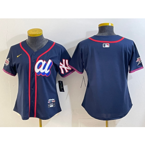 MLB Yankees Blank Navy American League 2025 All Star Nike Cool Base Women Jersey