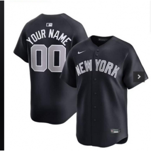 MLB Yankees Customized Black Nike Cool Base Men Jersey MLB Yankees Customized Black Nike Cool Base Men Jersey