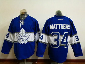 Maple Leafs 34 Auston Matthews Blue 2017 Centennial Classic Reebok Jersey