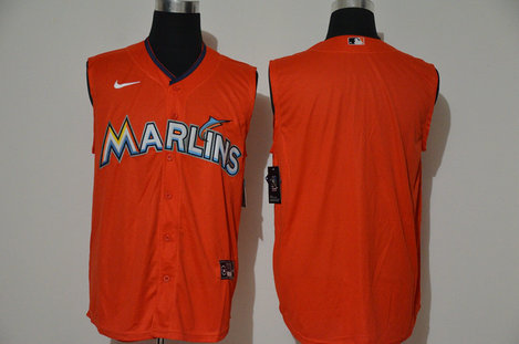 Marlins Blank Orange Nike Cool Base Sleeveless Jersey Marlins Blank Orange Nike Cool Base Sleeveless Jersey