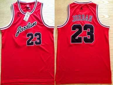 Men's #23 Michael Jordan Red Swingman Commemorative Basketball Jersey Men's #23 Michael Jordan Red Swingman Commemorative Basketball Jersey